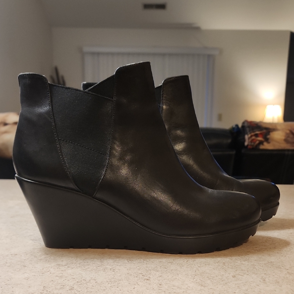 Nine West Black Wedge Ankle Boots